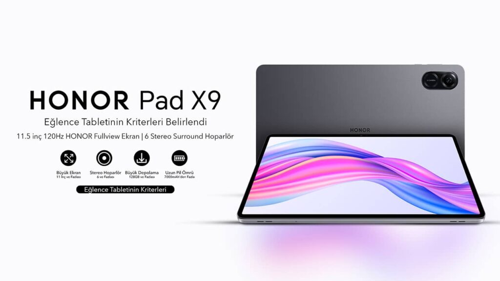 HONOR, yeni HONOR Pad X9 ile Çok Yönlü Tablet Çıtasını Yükseltiyor