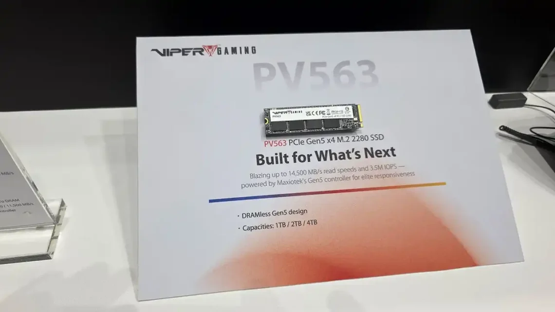 Patriot, dünyanın ilk DRAM’siz SSD’si PV563’ü tanıttı