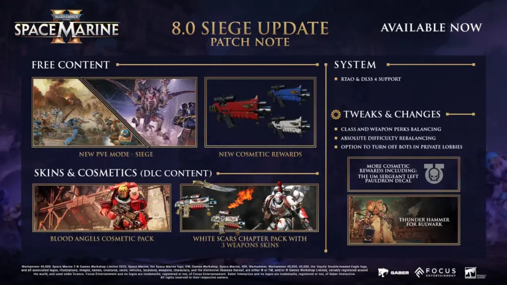 Space Marine 2’ye büyük özelleştirme güncellemesi geliyor 1 Wallbang Gaming Network